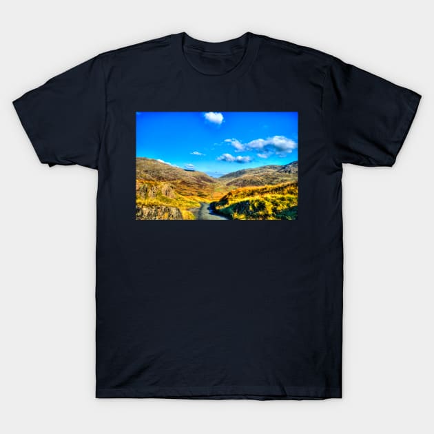 Hardknott Pass Valley, Cumbria, UK T-Shirt by tommysphotos